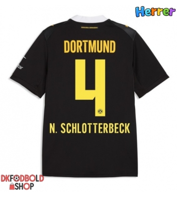 Borussia Dortmund Nico Schlotterbeck #4 Udebanetrøje 2026-27 Kort ærmer Borussia Dortmund Nico Schlotterbeck #4 Udebanetrøje 2026-27 Kort ærmer